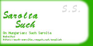 sarolta such business card